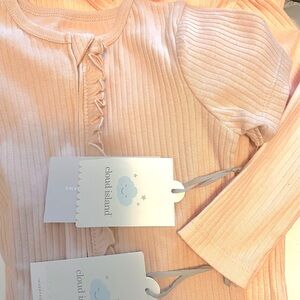 2 pack Ruffled Rompers, pink, 18 months, NEW